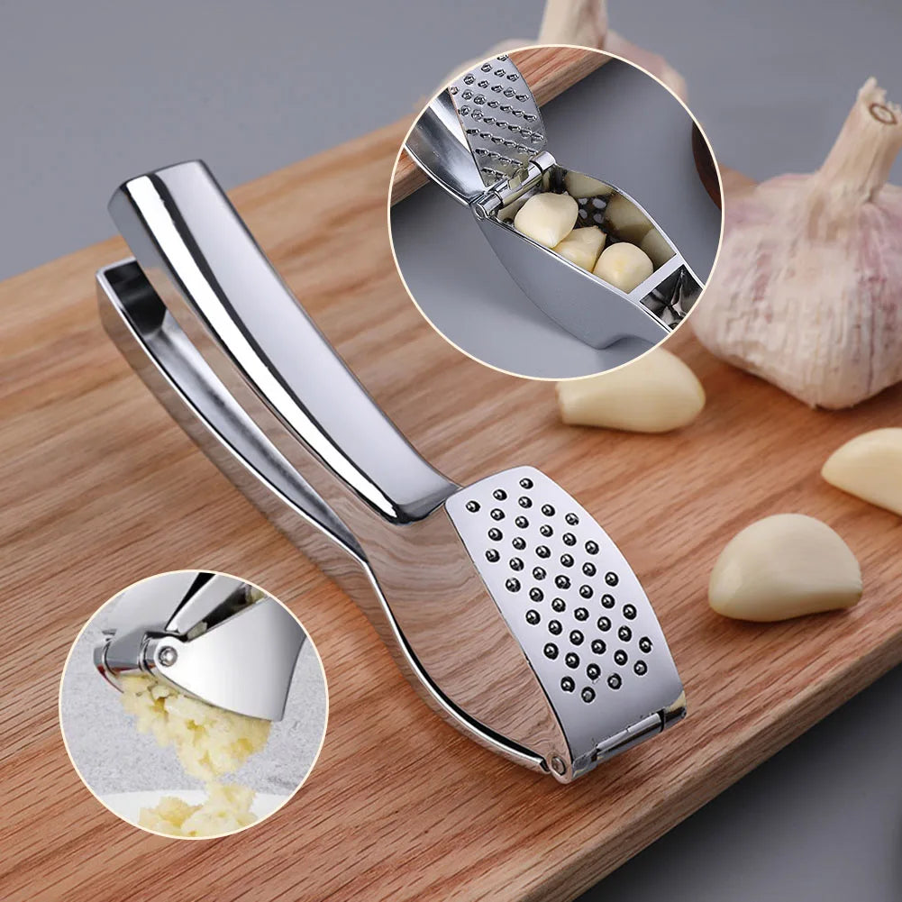 Ergonomic Handheld Garlic Press