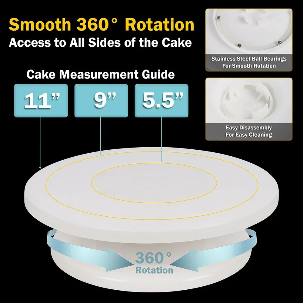 Cake Decorating Turntable & Tool Kit
