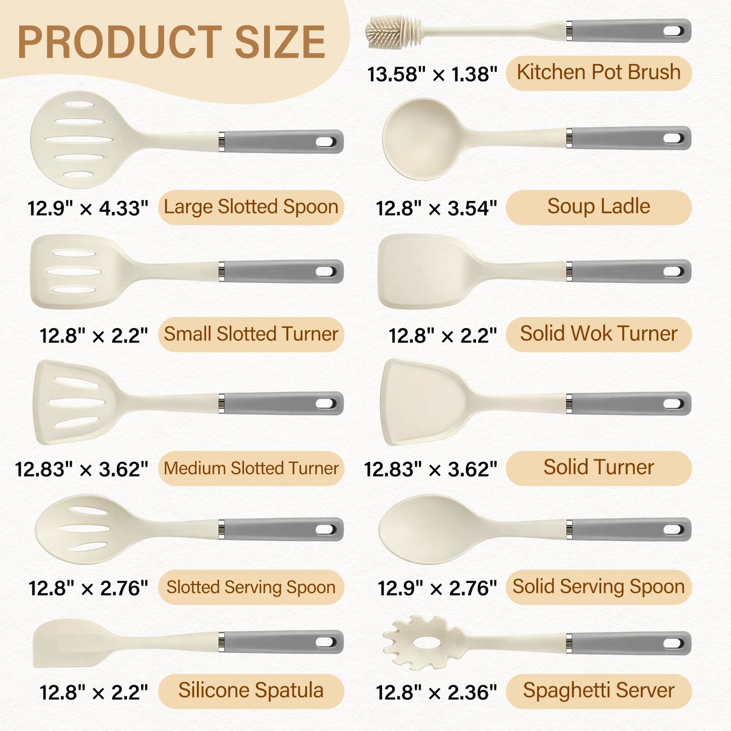 Silicone Cooking Utensils - 11 Piece Set