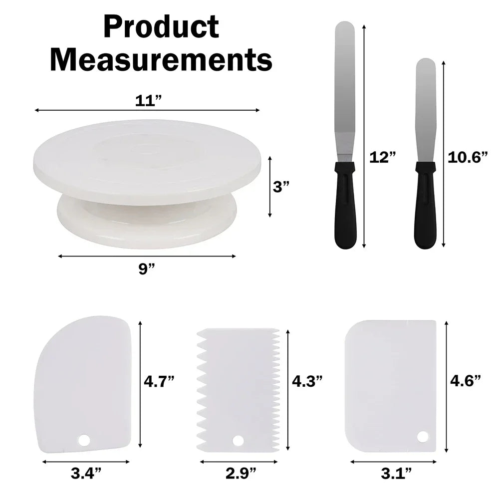 Cake Decorating Turntable & Tool Kit