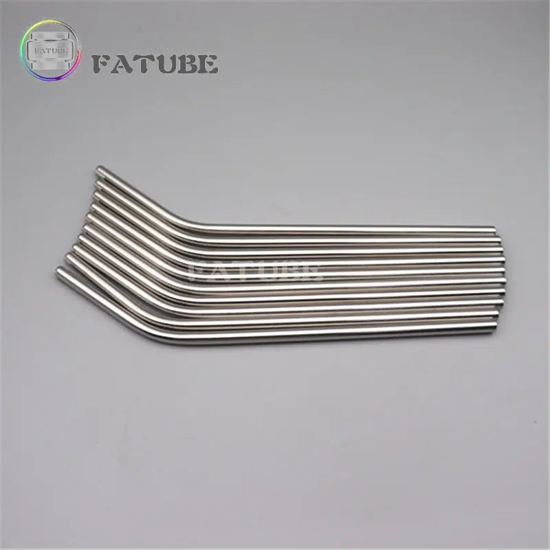 Fatube Stainless Steel Straws - 10 Piece Set