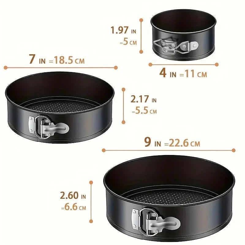 Springform Cake Pan Set - 3 Piece Set